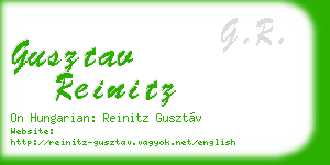 gusztav reinitz business card